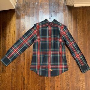 J. Crew Tartan Perfect Shirt size 2